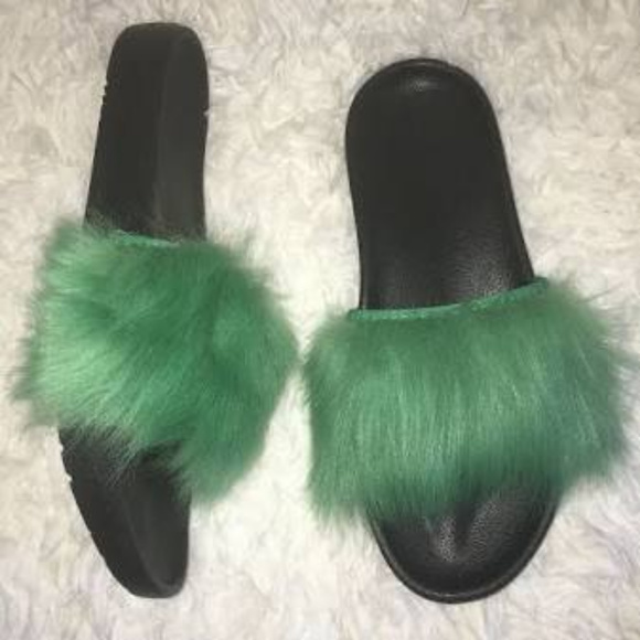 green ugg slides